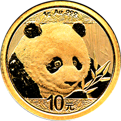 2018版熊貓金銀紀念幣1克圓形金質紀念幣
