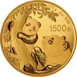 2021版熊貓金銀紀(jì)念幣100克圓形金質(zhì)紀(jì)念幣