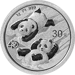 2022版熊貓貴金屬紀(jì)念幣1克圓形鉑質(zhì)紀(jì)念幣