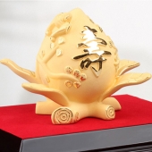 純金壽桃定制黃金壽桃，絨沙金壽桃，千足鑄金壽桃